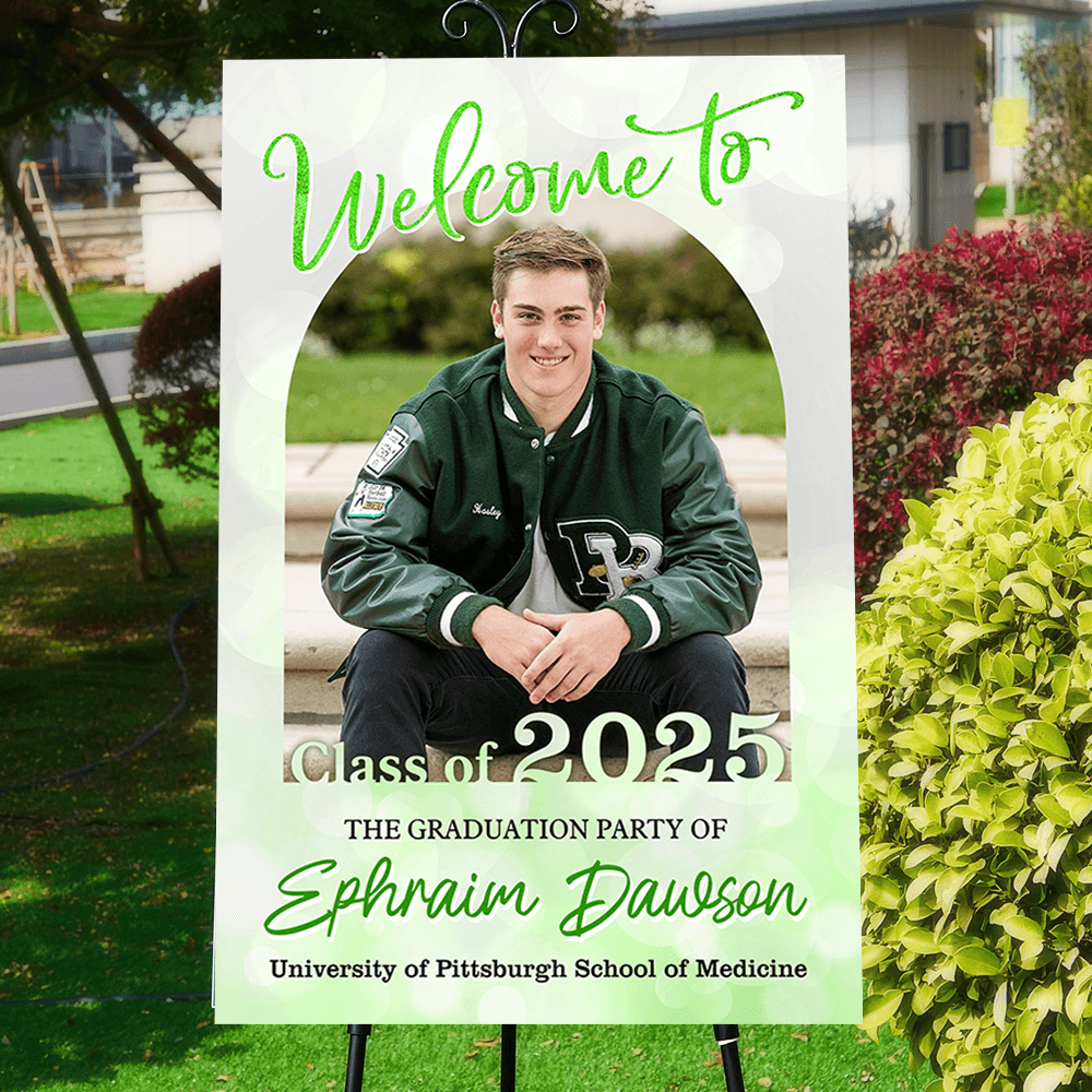 Senior Class Of 2025 Custom Photo - Graduation Party Welcome Sign - Graduation Poster