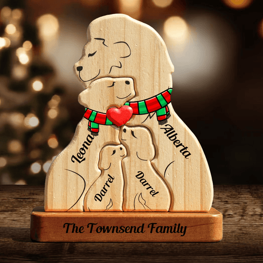 Personalized Lion Family Puzzle - Christmas Family Keepsake