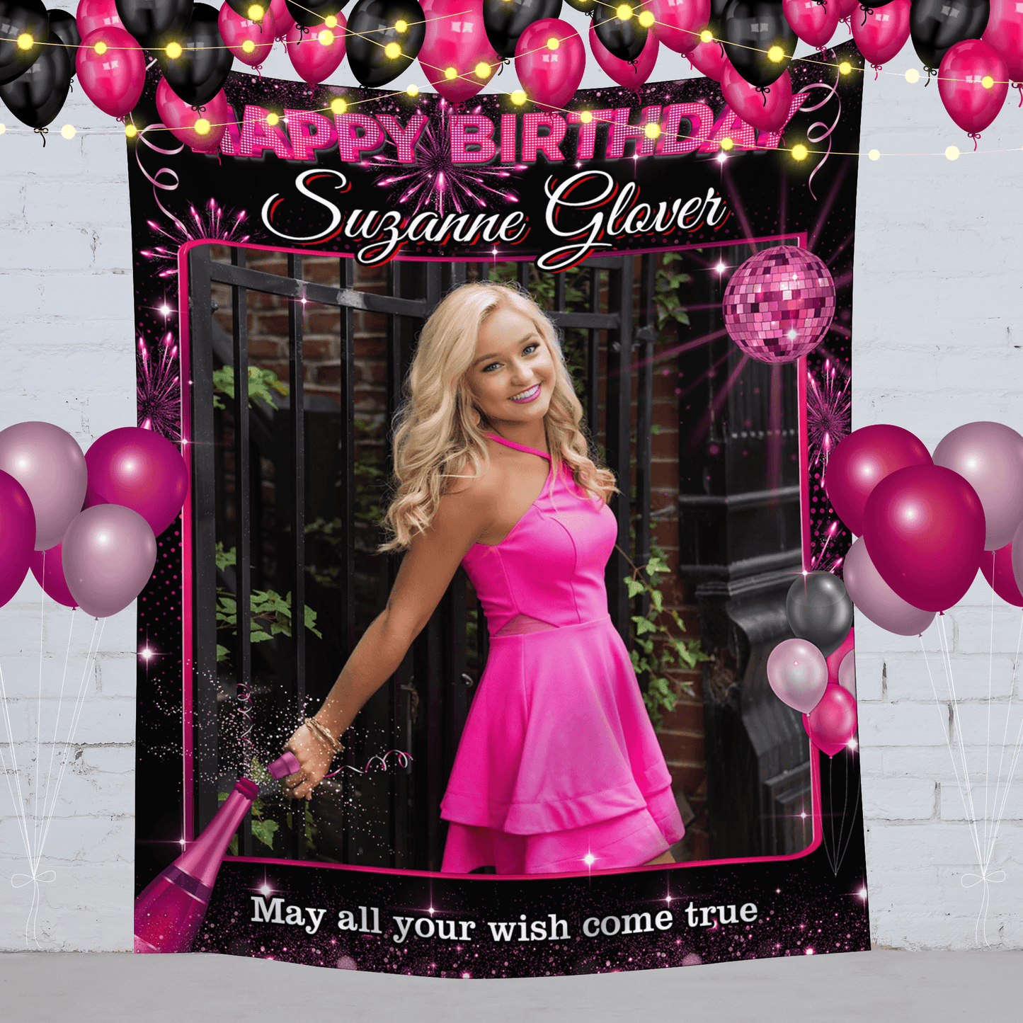 Custom Photo Birthday Backdrop - Personalized Party Backdrop