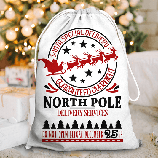 Santa Christmas Present Bag - Christmas Special Delivery Sack