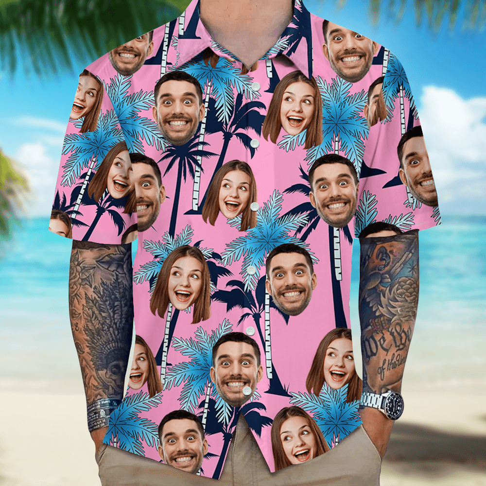 Custom Face Hawaiian Shirt - Father's Day Gift For Dad Tropical