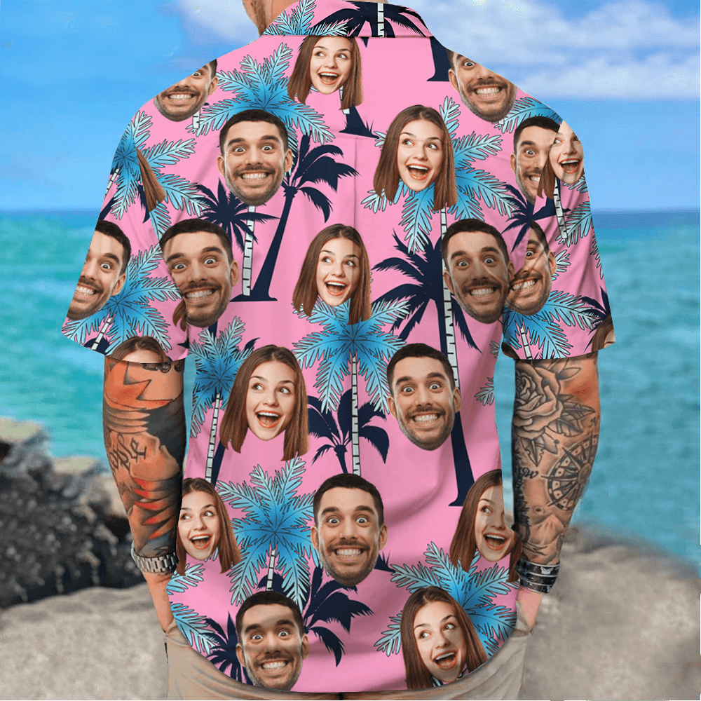 Custom Face Hawaiian Shirt - Father's Day Gift For Dad Tropical