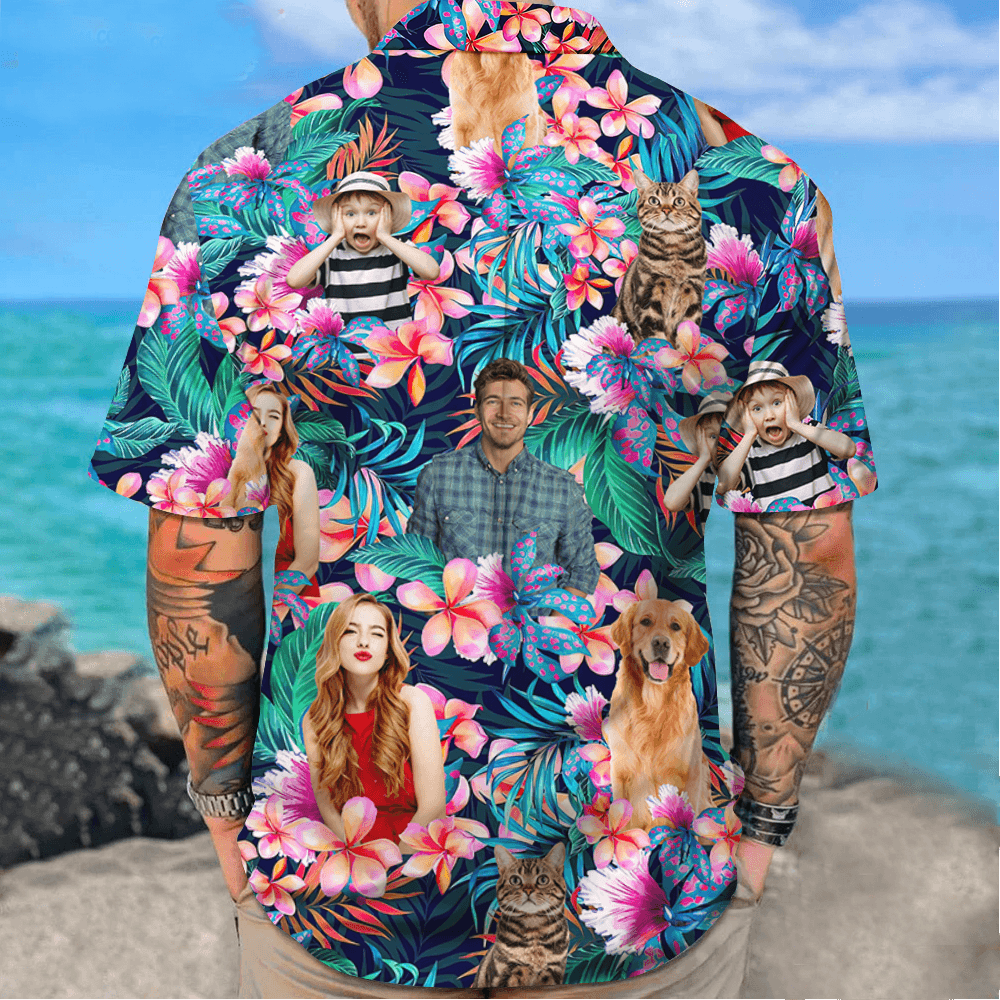 Personalized Jungle Hawaiian Shirt - Custom Photo and Name Shirt