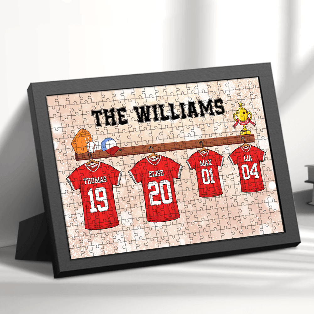 Family Team Puzzle - Personalized Jigsaw Puzzle Gift