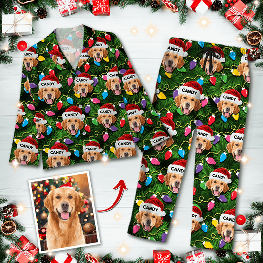 Custom Face Christmas Pajama Set - Personalized Family Photo