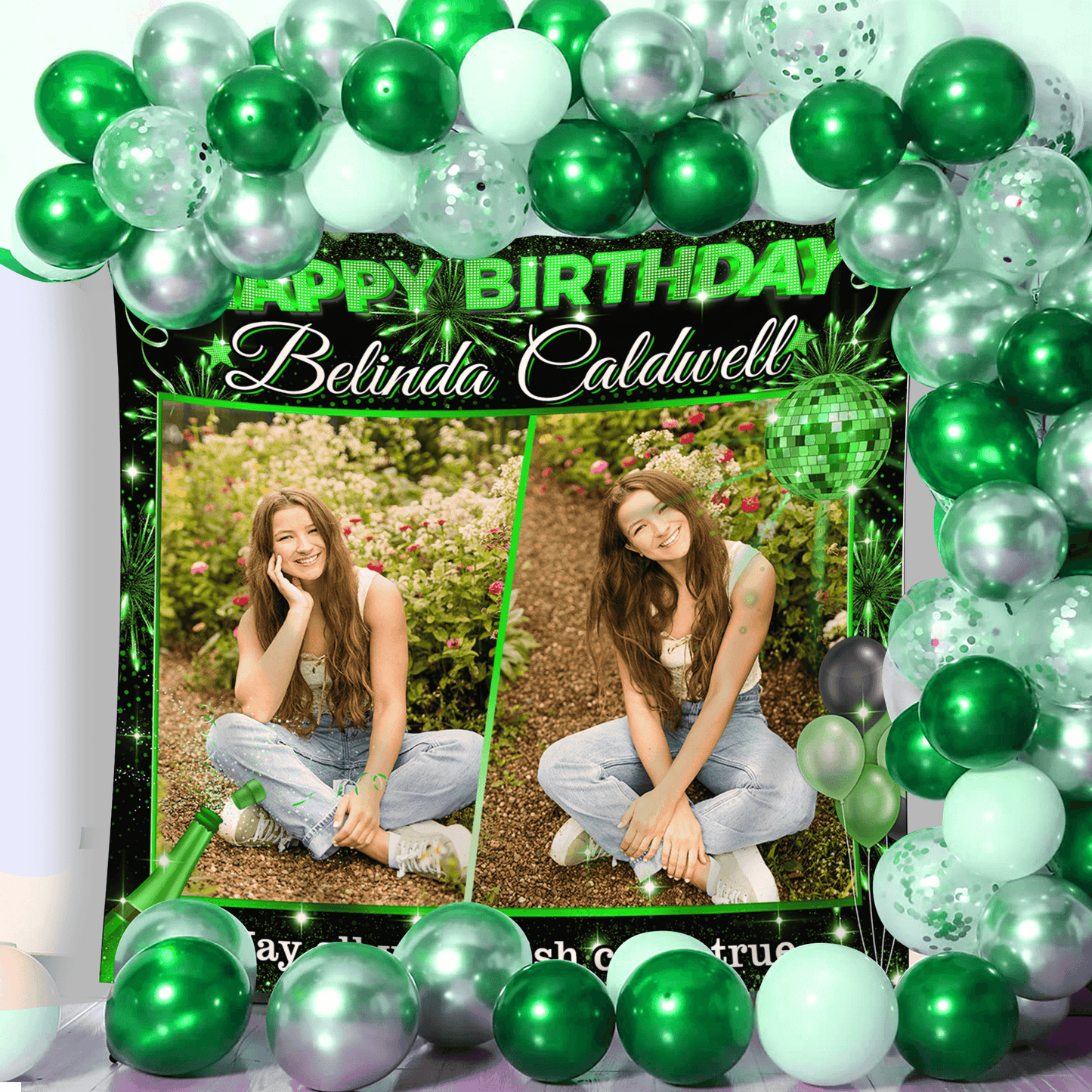 Custom Photo Birthday Backdrop - Personalized Party Backdrop
