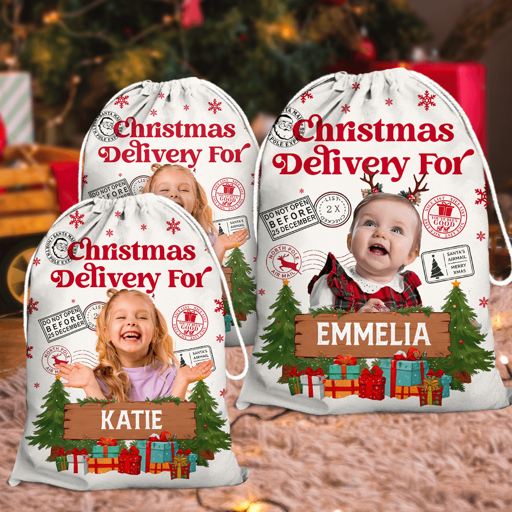 Personalized Santa Christmas Sack - Christmas Gift Bag