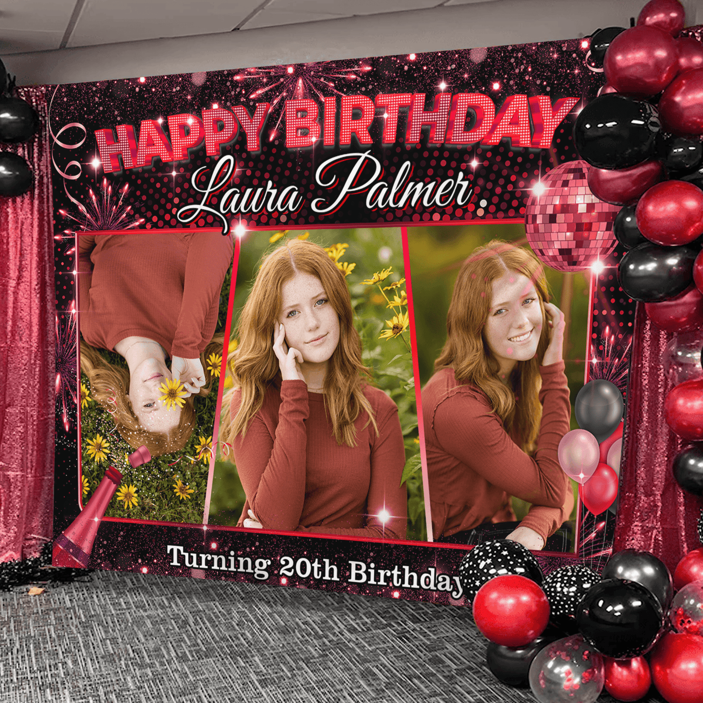 Custom Photo Birthday Backdrop - Personalized Party Backdrop