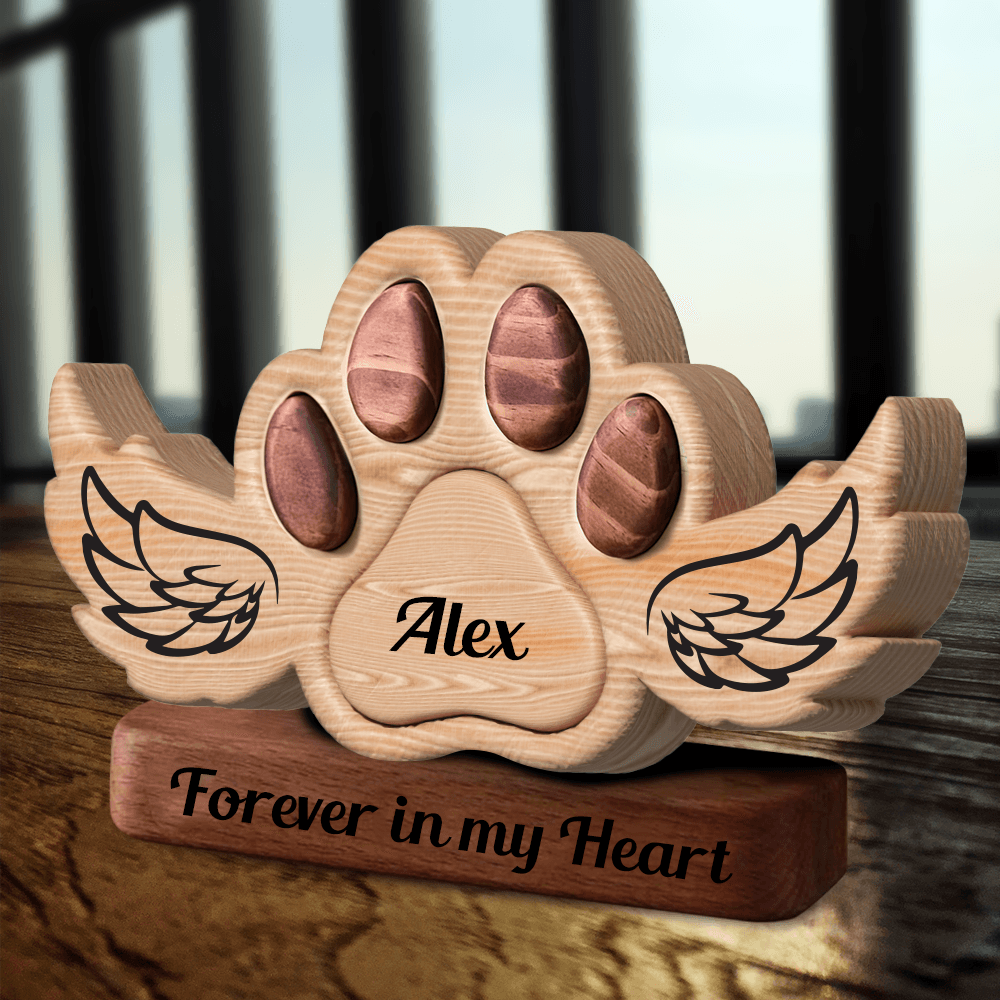 Memorial Pet Personalized Wooden Pet Puzzle - Pet Carvings