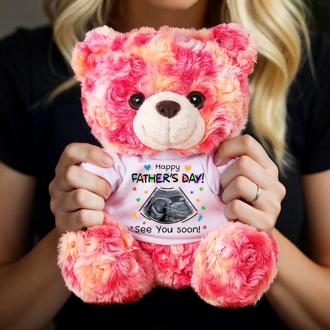 Happy Father's Day - See you soon - Teddy Bear With Personalized Photo T-Shirt