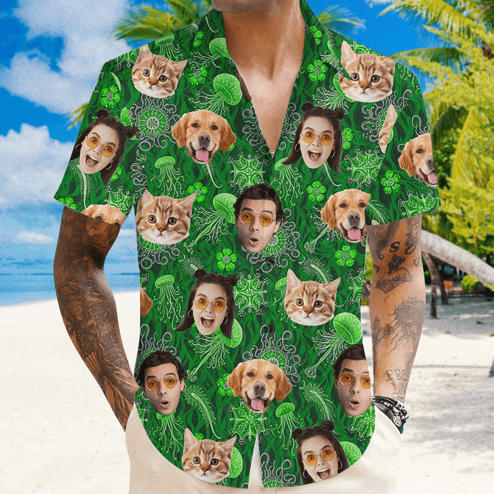 Personalized Luminocean Family Hawaiian Shirt - Custom Photo and Name