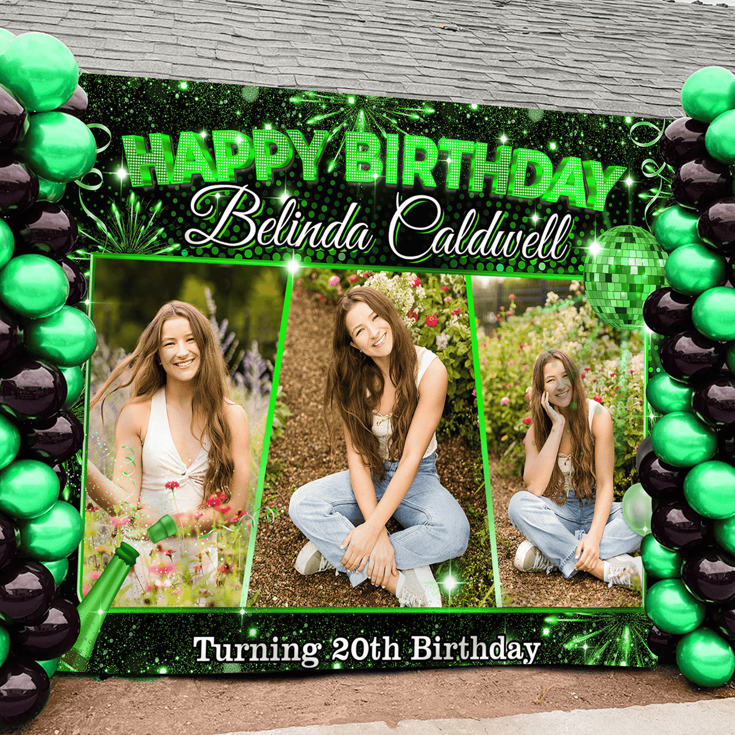 Custom Photo Birthday Backdrop - Personalized Party Backdrop