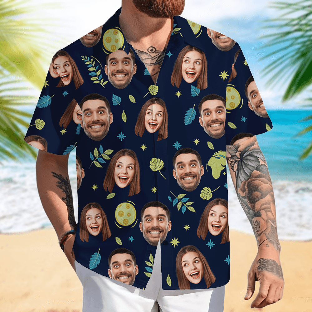 Personalized Planet Hawaiian Shirt - Custom Photo and Name Shirt