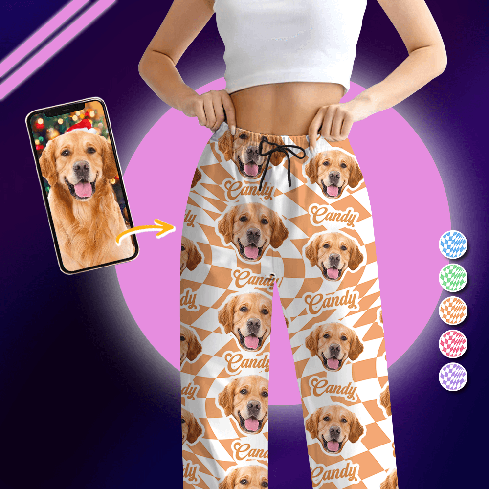 Custom Vans Checkered Christmas Pajama Set - Couple Gift