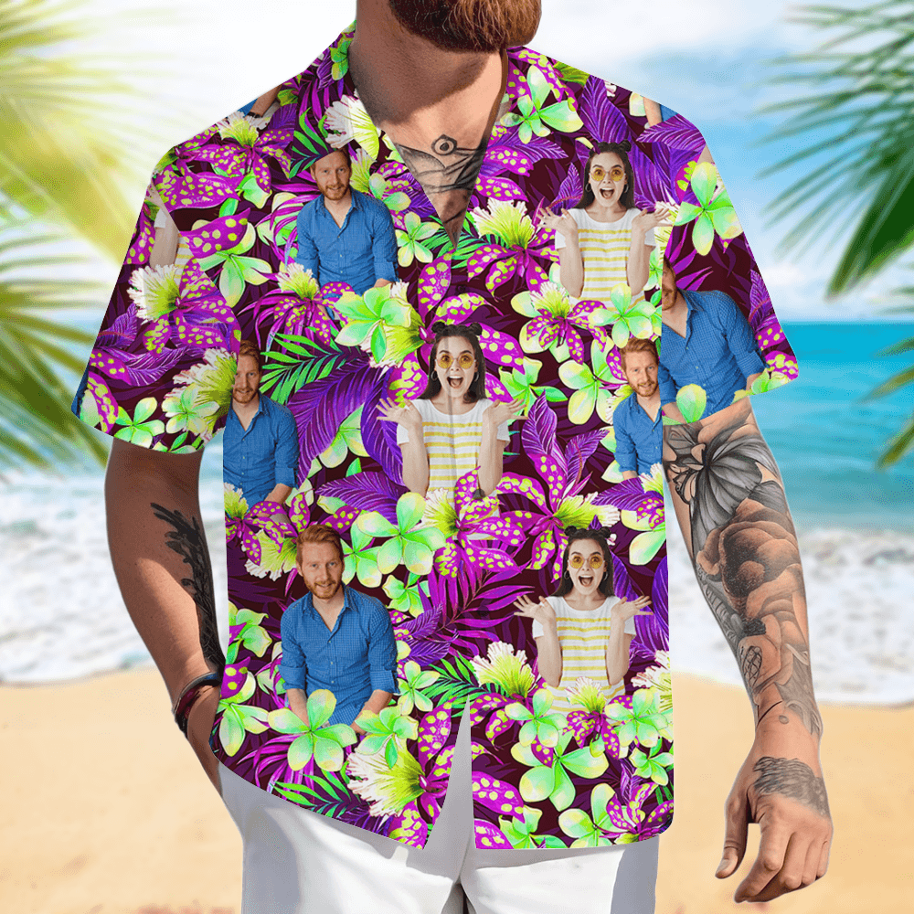 Personalized Jungle Hawaiian Shirt - Custom Photo and Name Shirt