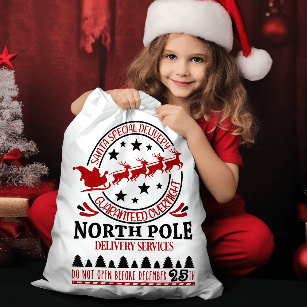 Santa Christmas Present Bag - Christmas Special Delivery Sack