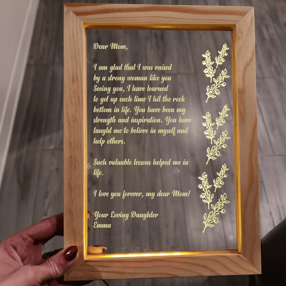 Personalized Hand-Written Letter Night Light - Mother's Day Gift