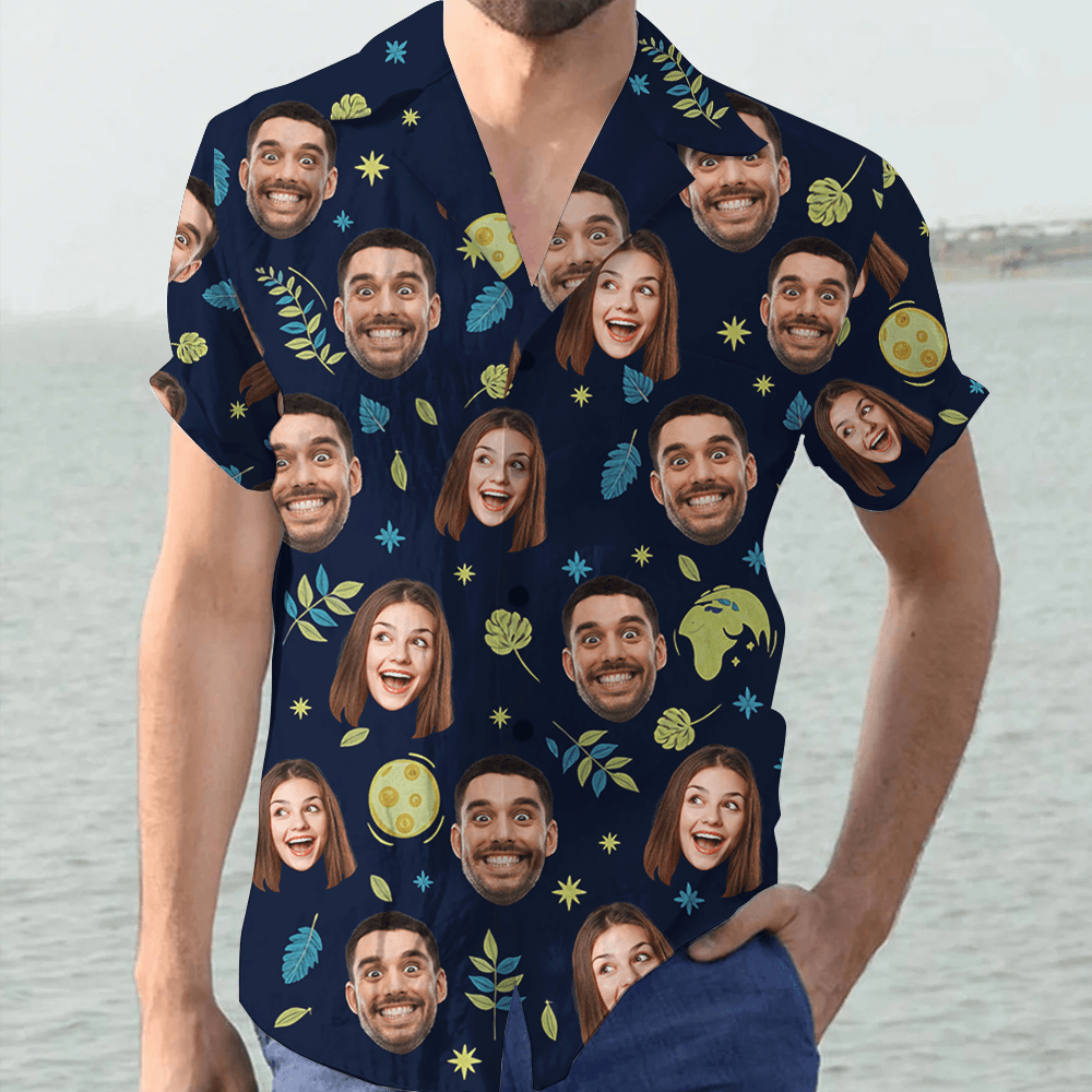 Personalized Planet Hawaiian Shirt - Custom Photo and Name Shirt