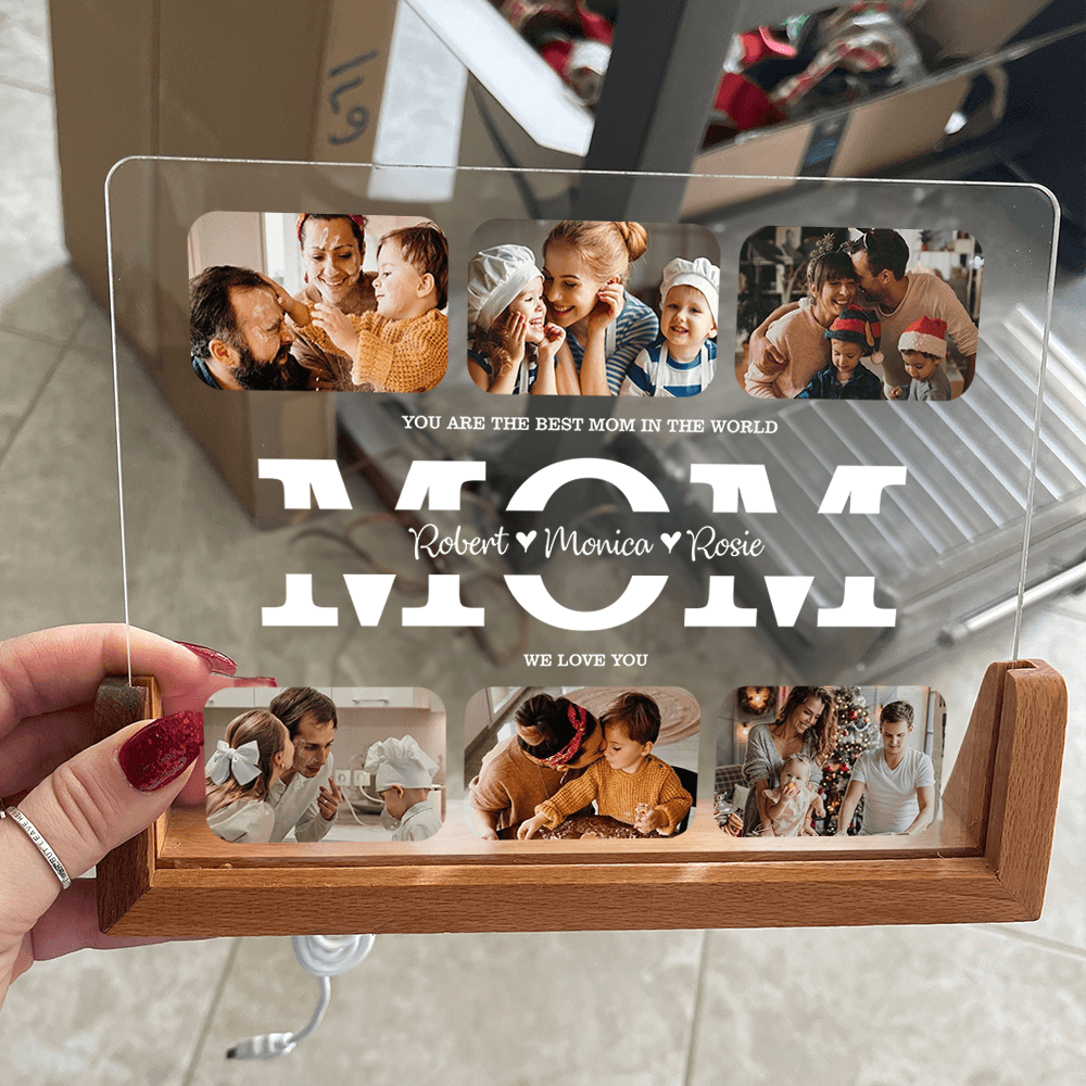 Personalized Photo Night Light - Best Moments Of Your Family Photo Night Light