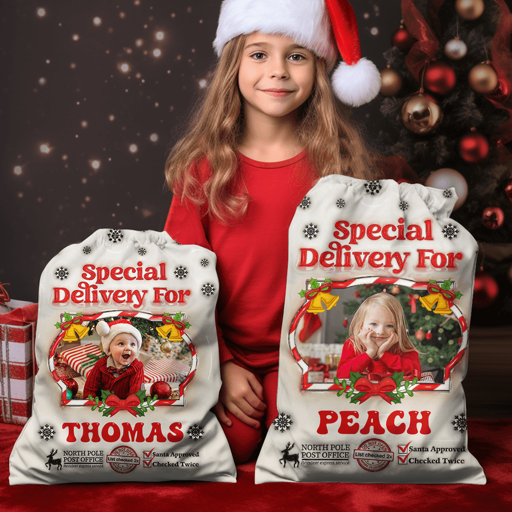 Personalized Special Delivery Christmas Bags - Custom Gift Bag