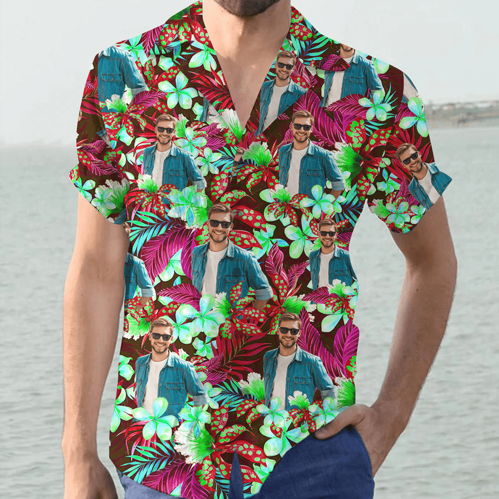 Personalized Jungle Hawaiian Shirt - Custom Photo and Name Shirt