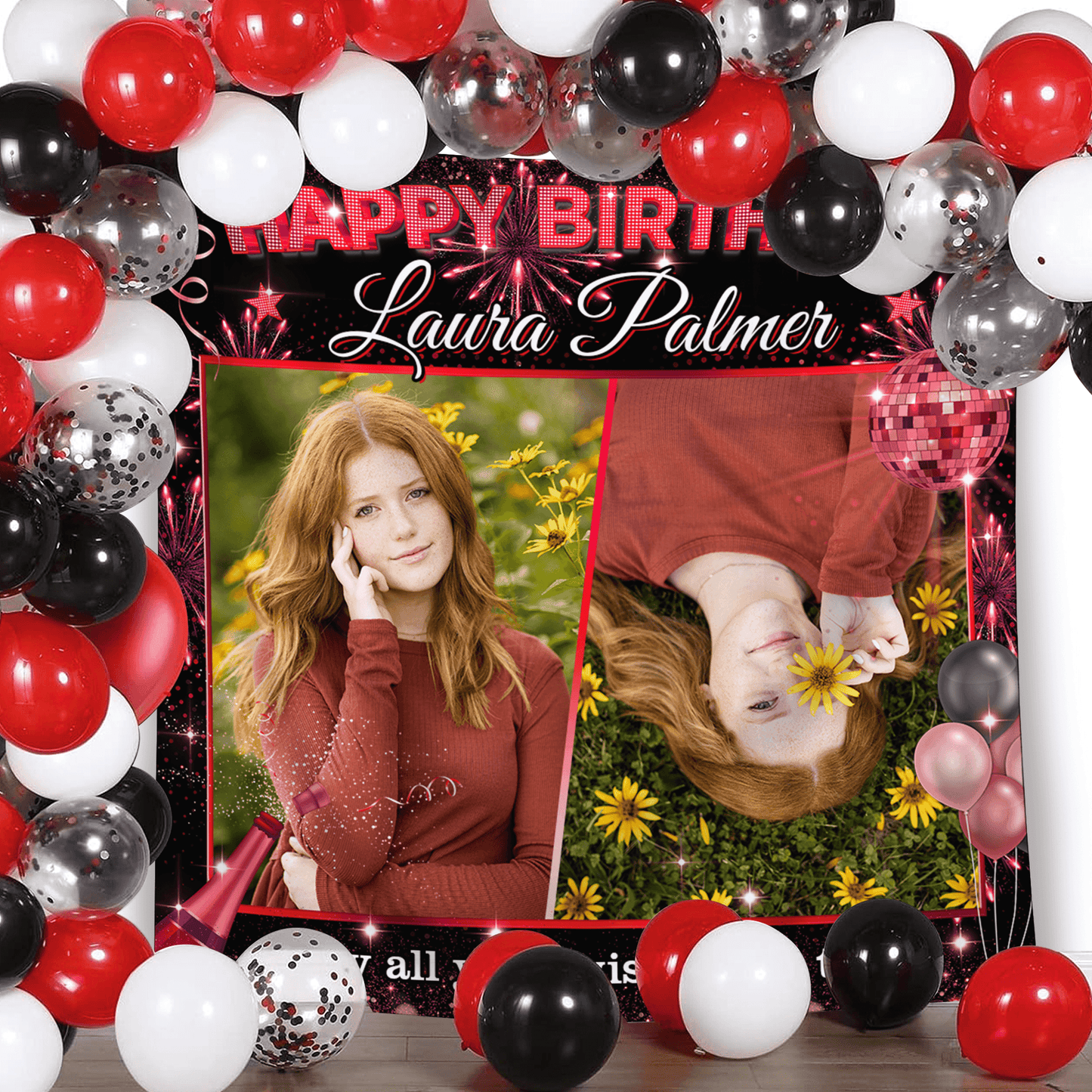 Custom Photo Birthday Backdrop - Personalized Party Backdrop