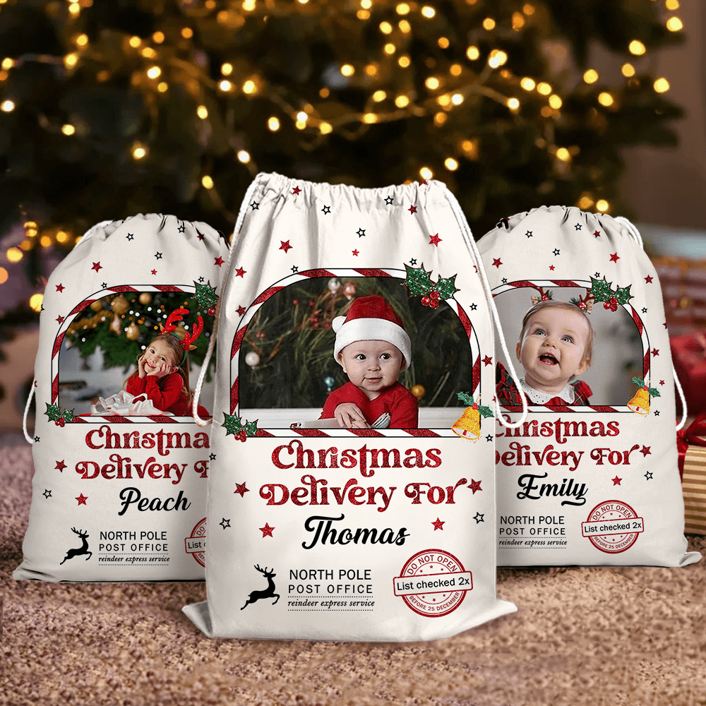 Glitter Special Delivery Santa Sack - Christmas Gift Bag
