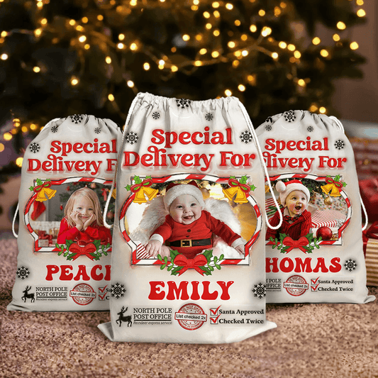 Personalized Special Delivery Christmas Bags - Custom Gift Bag
