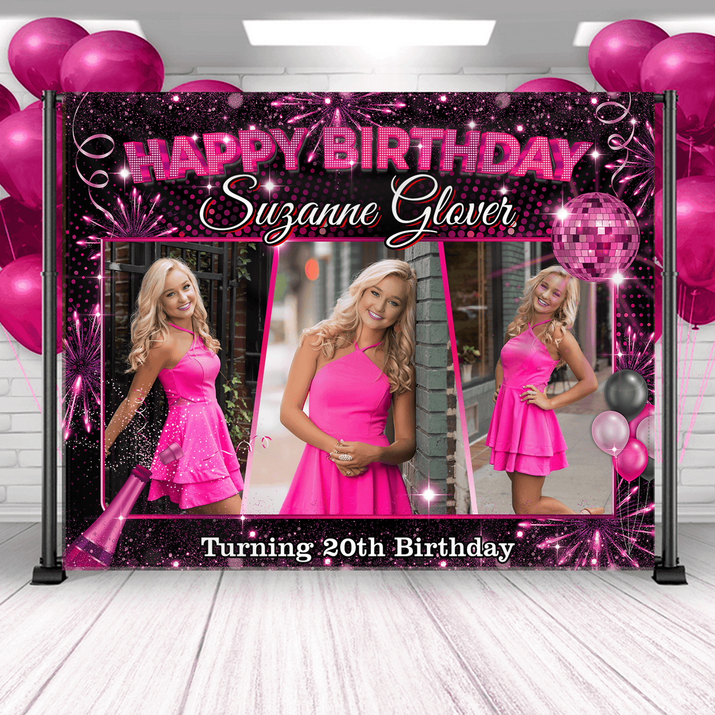 Custom Photo Birthday Backdrop - Personalized Party Backdrop