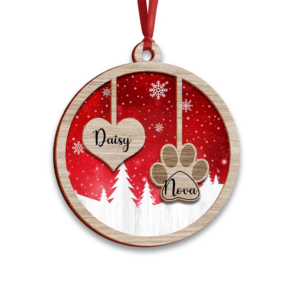 Family Christmas Wood Ornament - Wood Ornament 2 Layered