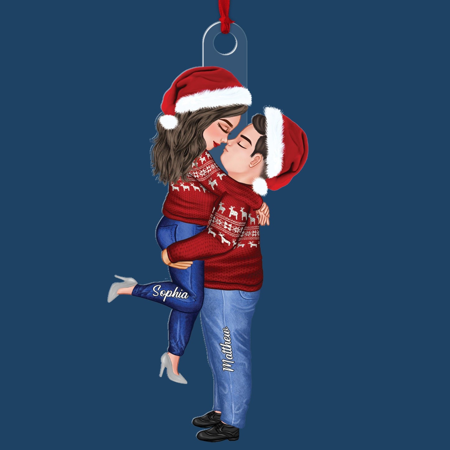 Couple Christmas Ornament - Uniform Ver 2 - Personalized Acrylic Gift