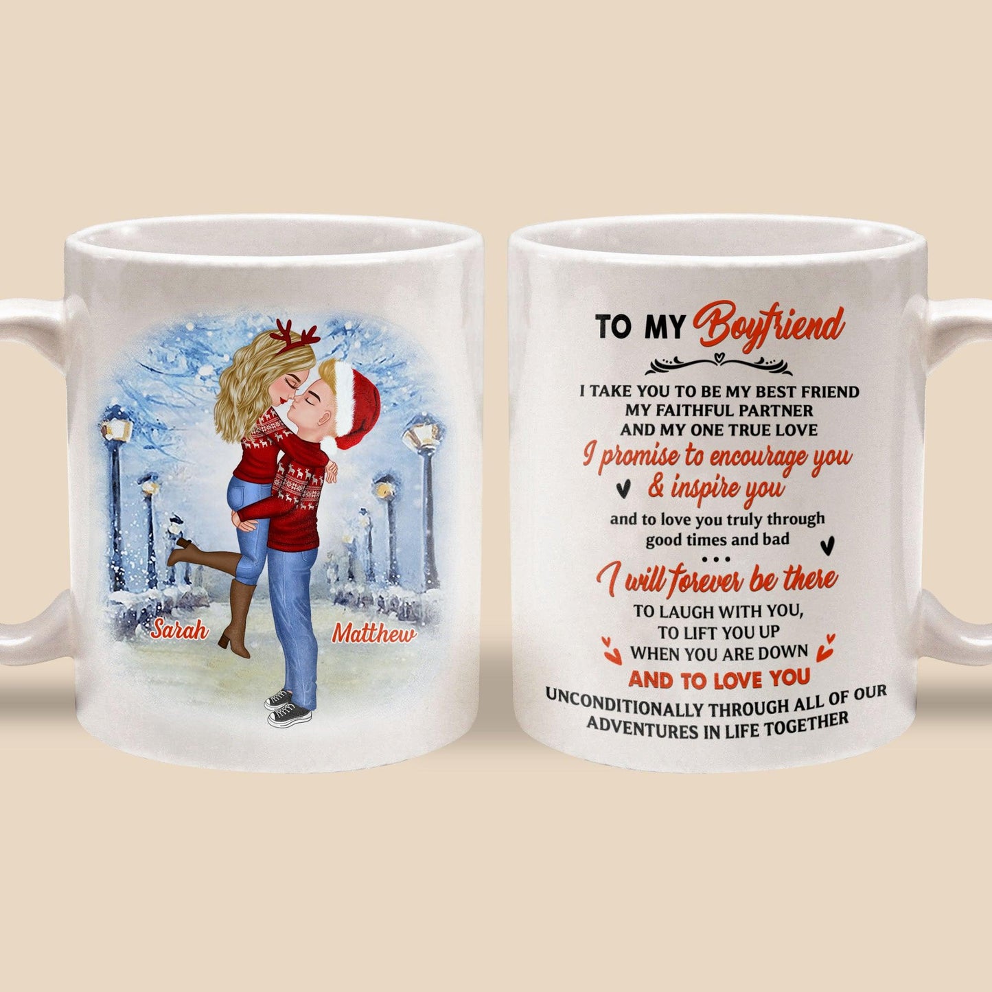 To My Boyfriends I Love You Gift For Him - Personalized Custom Mugs