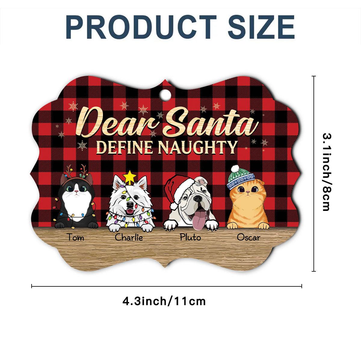 Dear Santa Dog Cat Ornament - Personalized Benelux Ornament