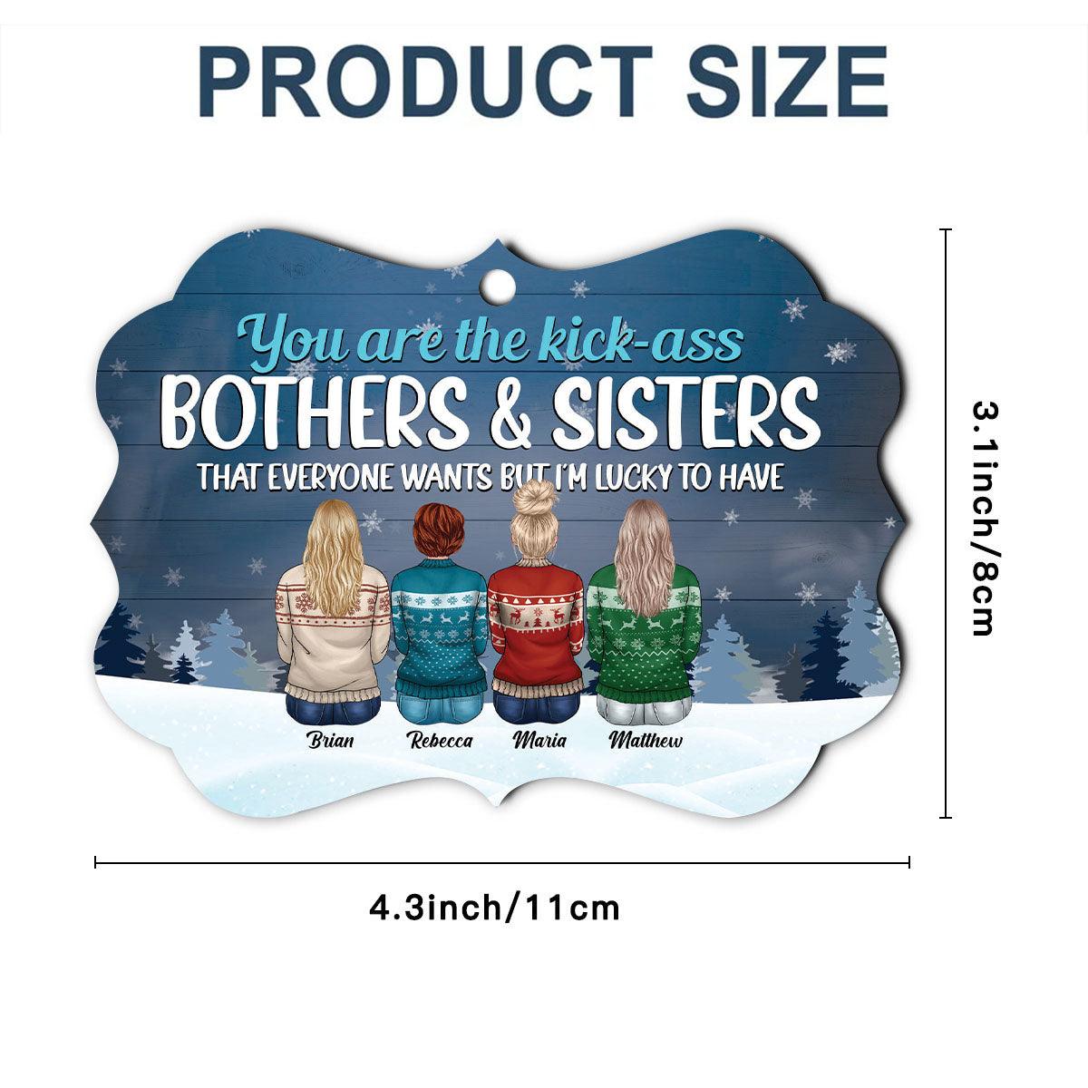 Life Better Brothers & Sisters - Personalized Ornament - Sweater