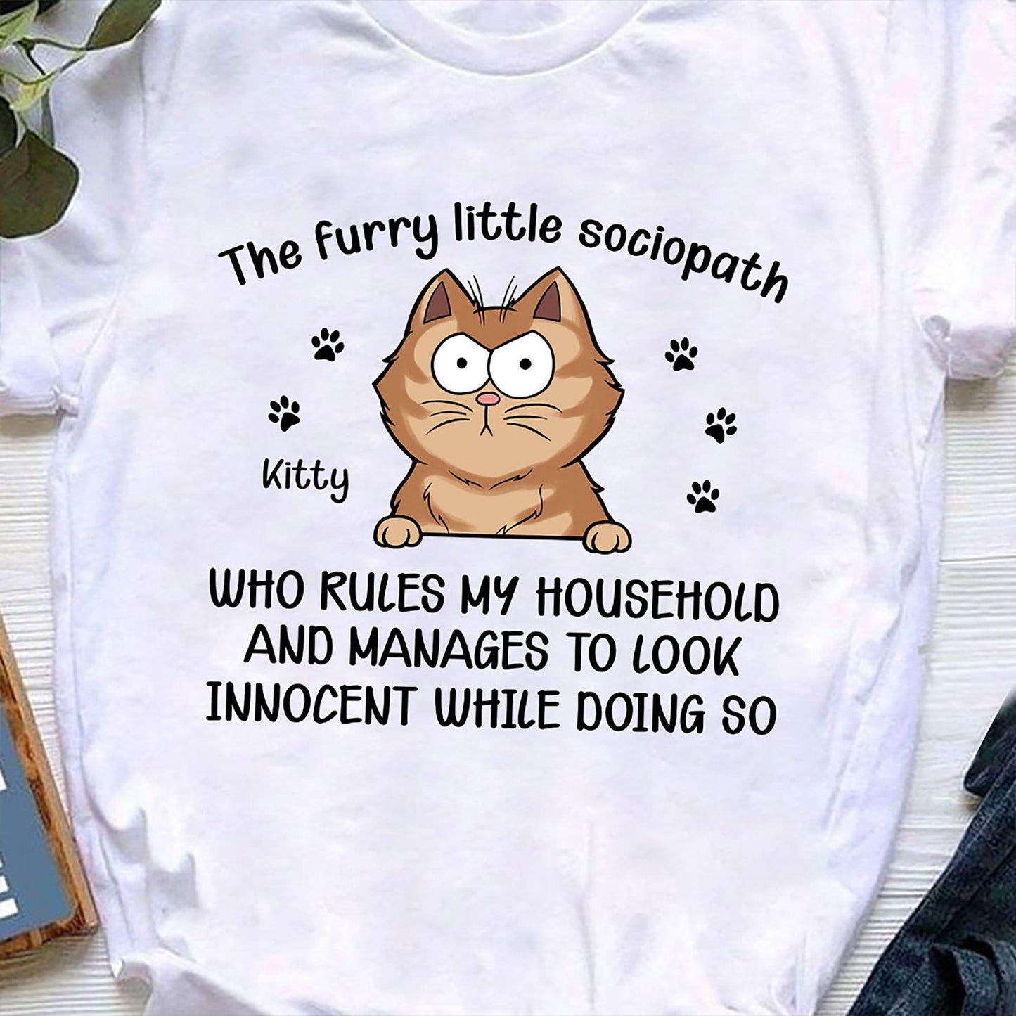 Personalized Furry Little Sociopath - Personalized Custom Unisex T-Shirt