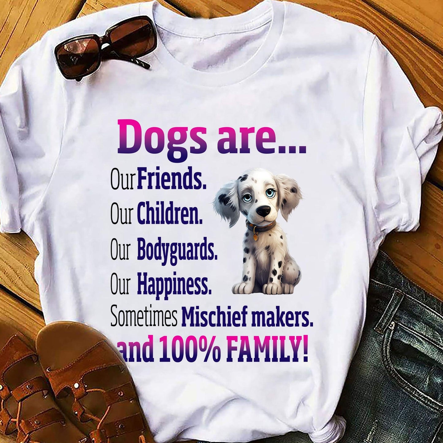 Personalized Gift: Dogs Are Our Friends - Custom Unisex T-Shirt