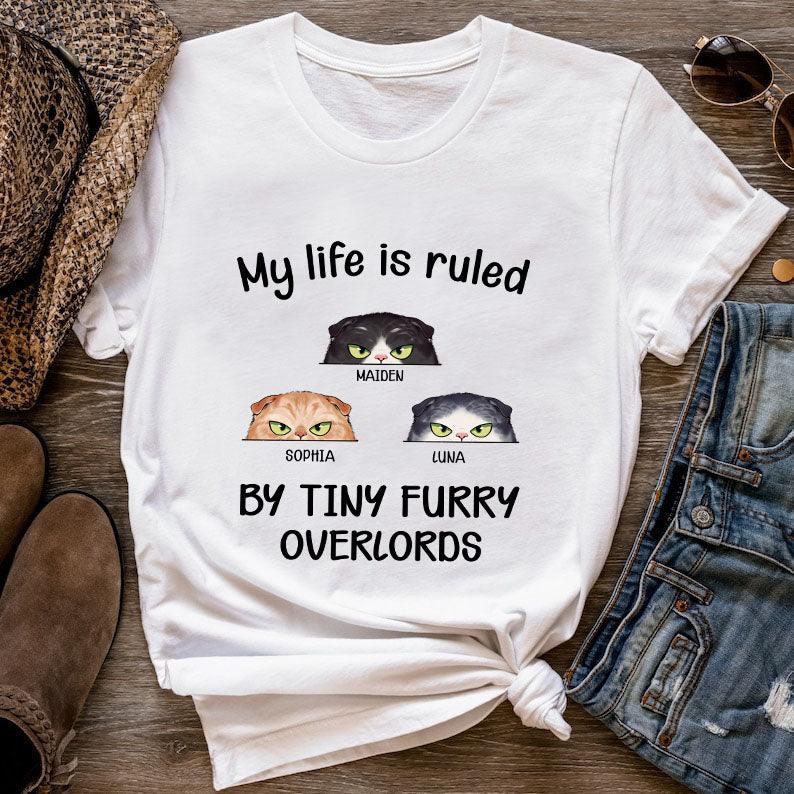 "My Life Is Ruled By Cats" Personalized Custom Unisex T-Shirt