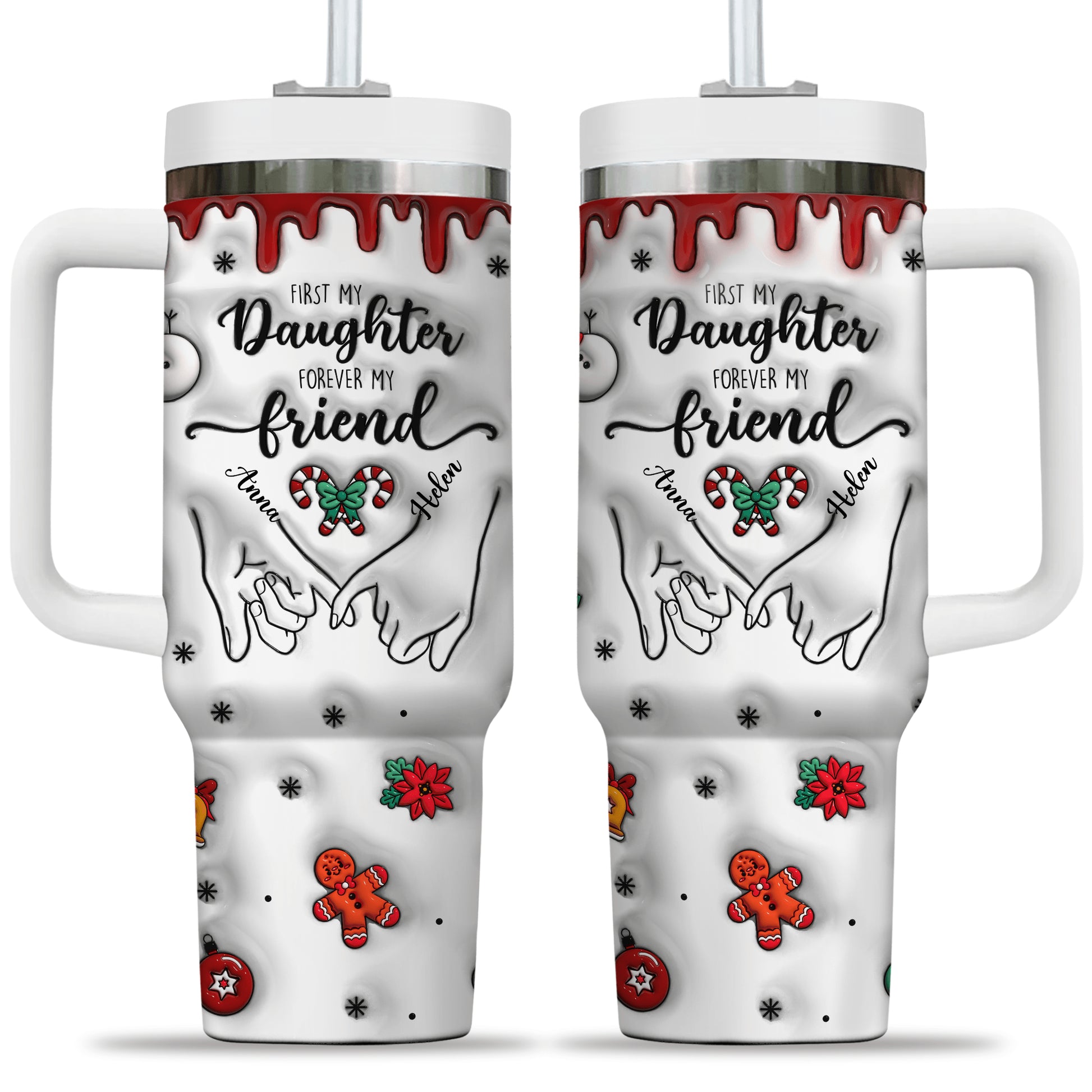 Personalized Mom Tumbler - Family 3D Inflated Effect - 40oz Tumbler