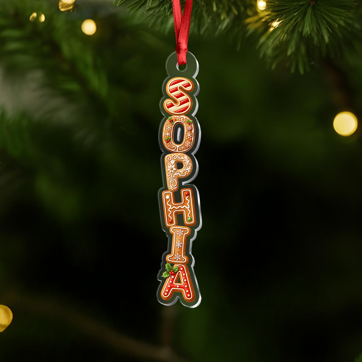 Custom Name Wood Ornament - Wood Ornament 2 Layered