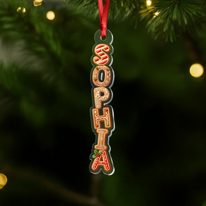 Custom Name Wood Ornament - Wood Ornament 2 Layered