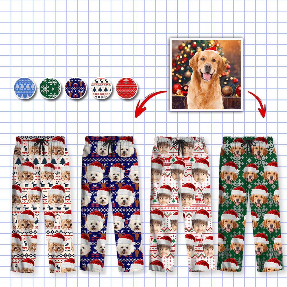 Custom Christmas Cat Pajamas - Personalized Family Pajama Set