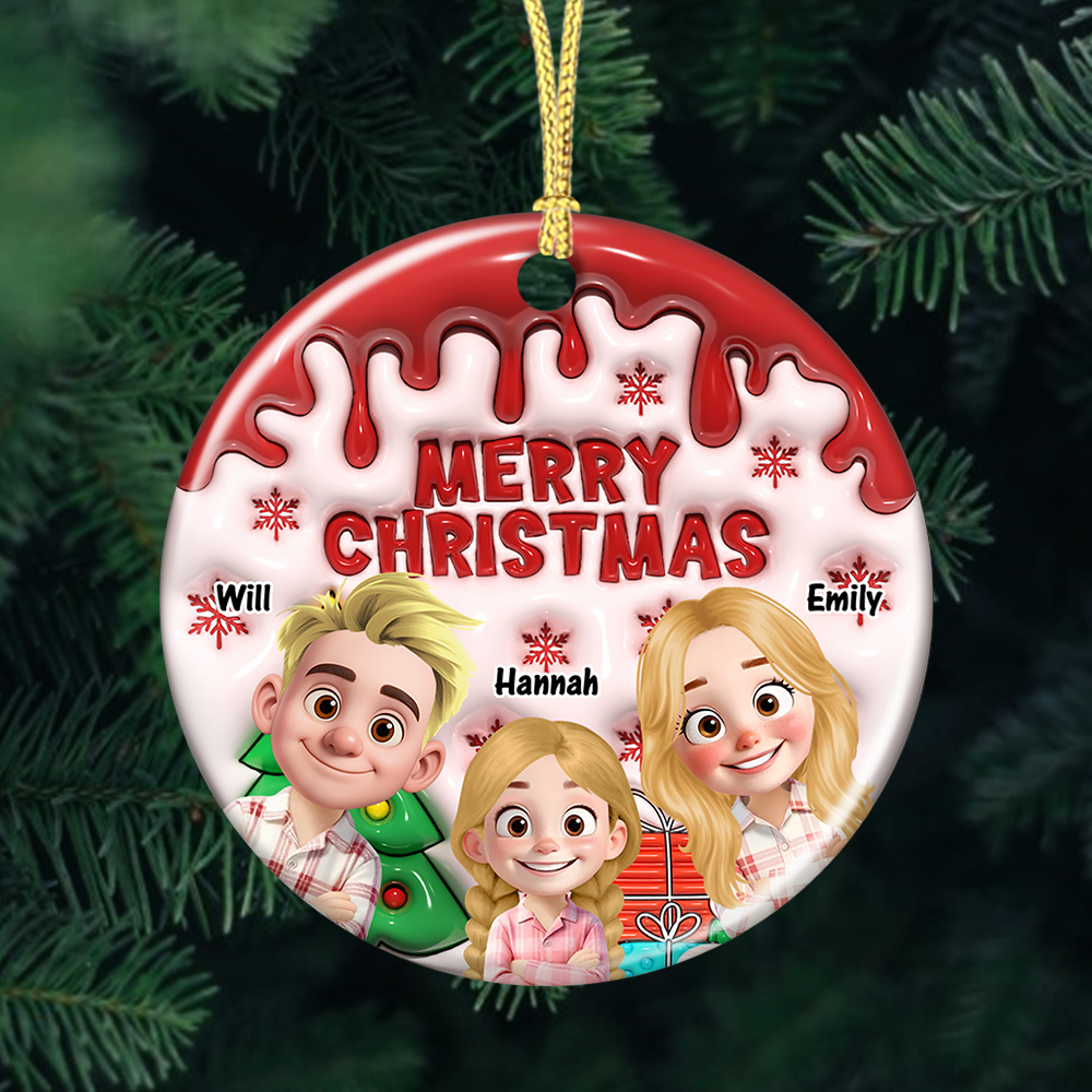 Merry Christmas - Personalized Ceramic Ornaments