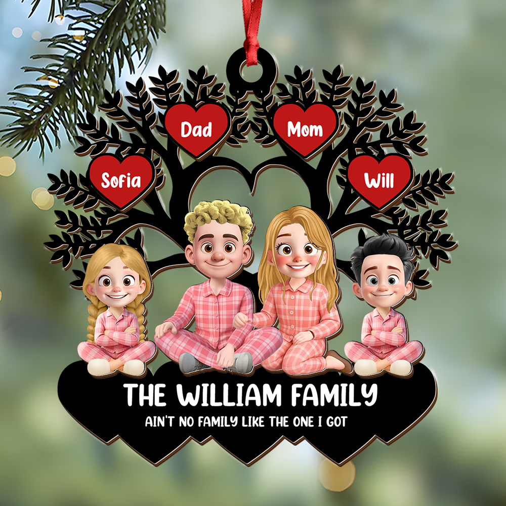 Ain't no Family Like The One I Got Christmas Wood Ornament - Wood Ornament 2 Layered