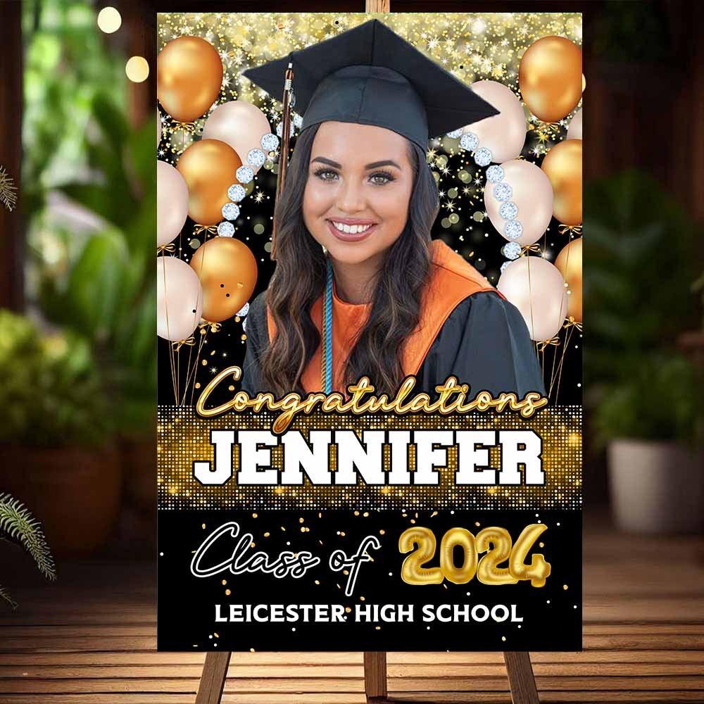 Graduation Welcome Sign 2025 - Personalized Graduation Decoration