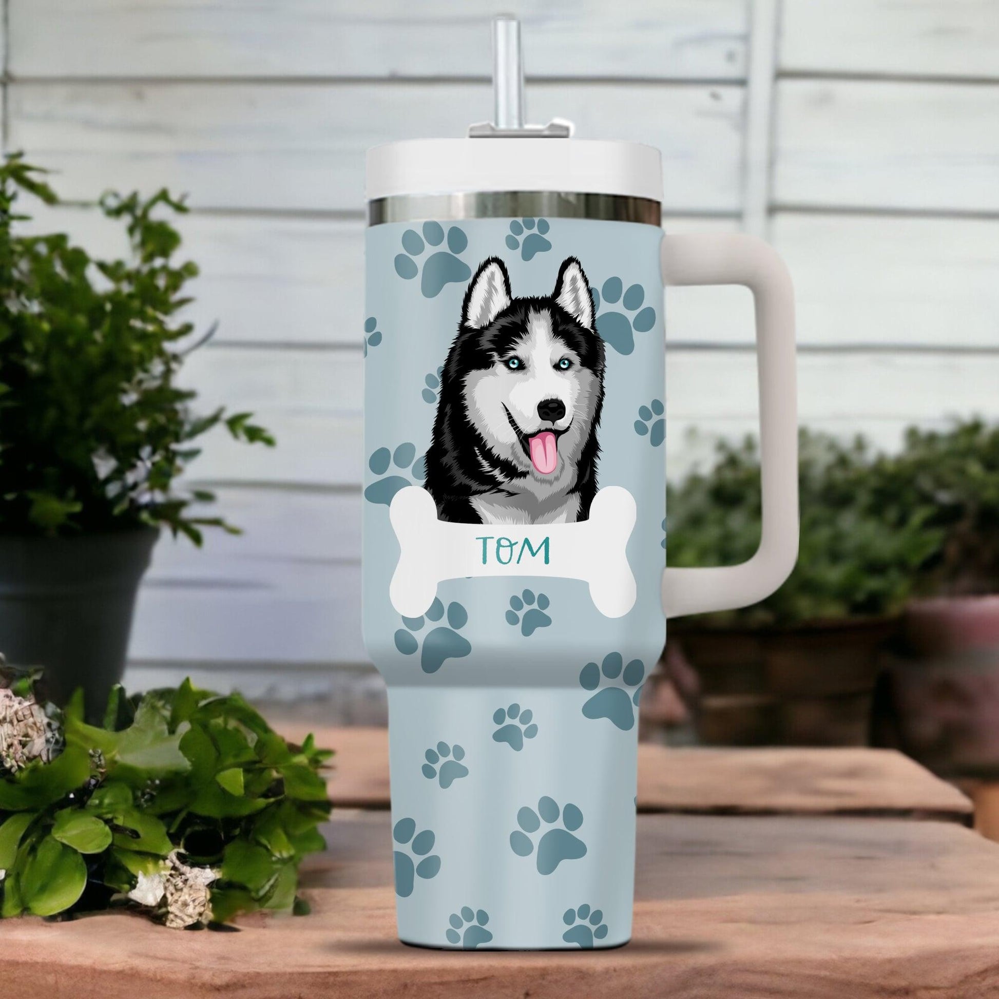Cute Dog Pattern - Personalized Custom Tumbler For Him/Her Gift