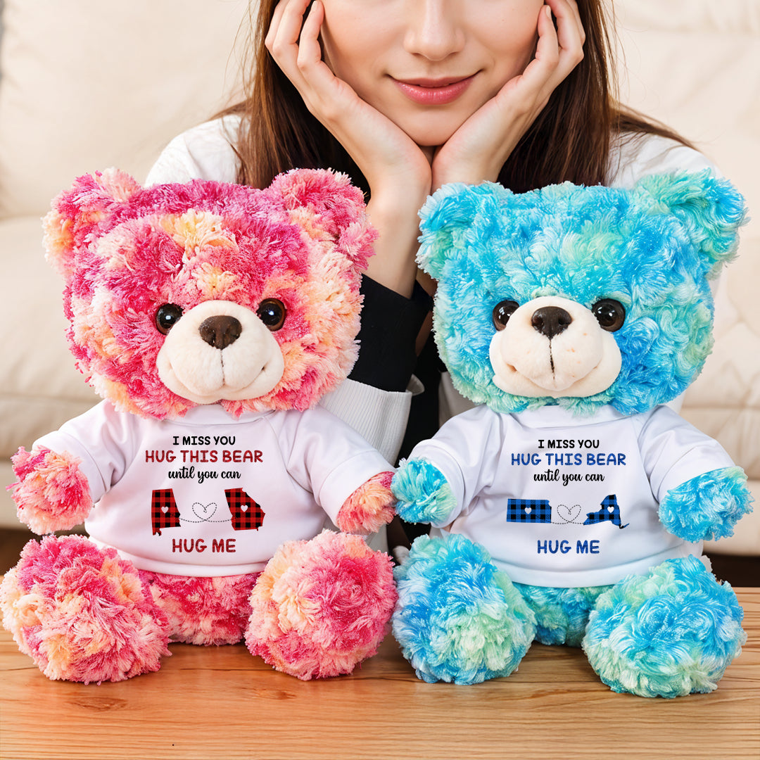 Long Distance Relationship Gift - Teddy Bear With Personalized Photo Shirt