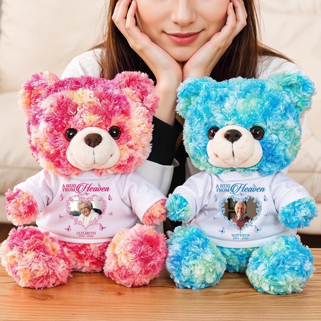 Hug This Memorial Bear - Teddy Bear With Personalized Photo Shirt
