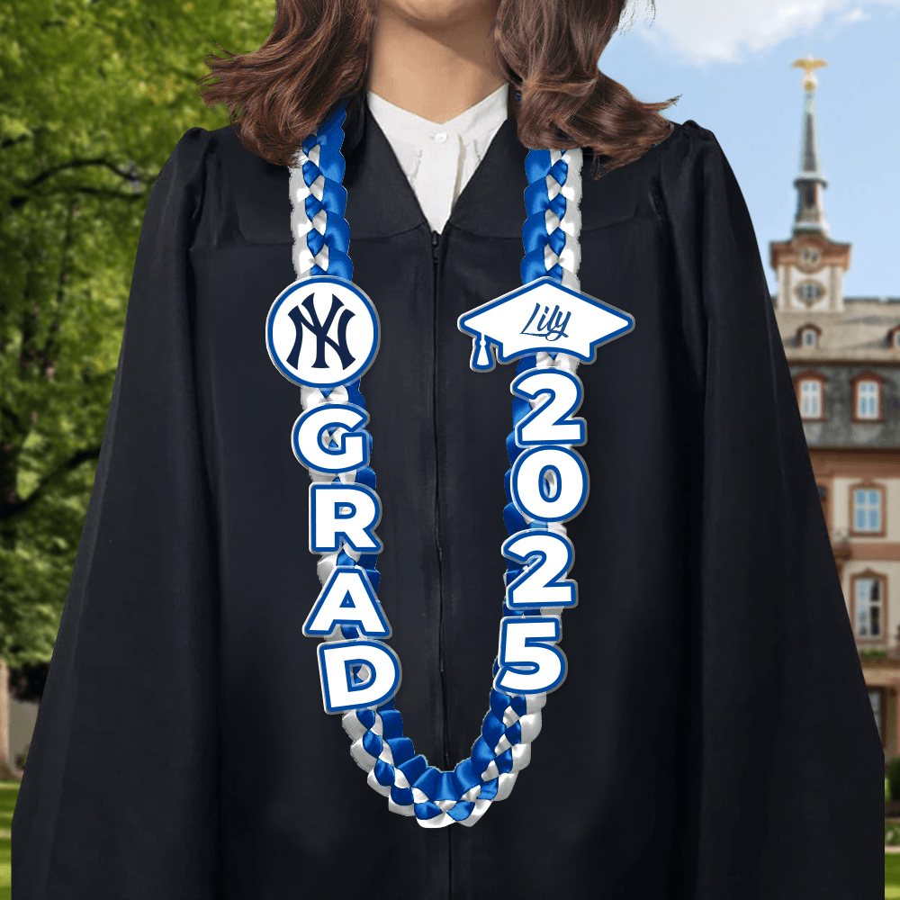 Graduation Lei With Name Class Of 2025 - Personalized Graduation Lei