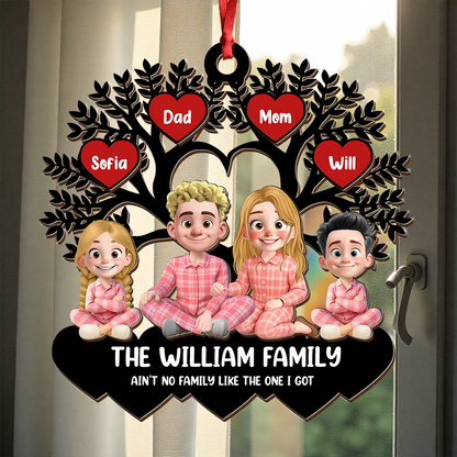 Ain't no Family Like The One I Got Christmas Wood Ornament - Wood Ornament 2 Layered