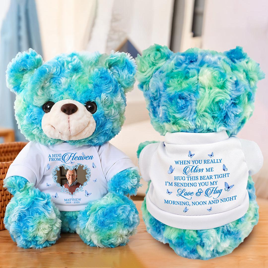 Hug This Memorial Bear - Teddy Bear With Personalized Photo Shirt